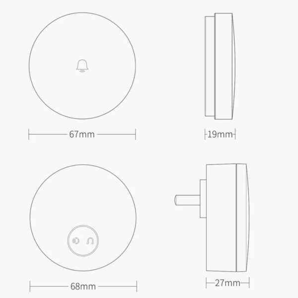 Bell U Intelligente Draadloze Deurbel Met Melding Op Smartphone